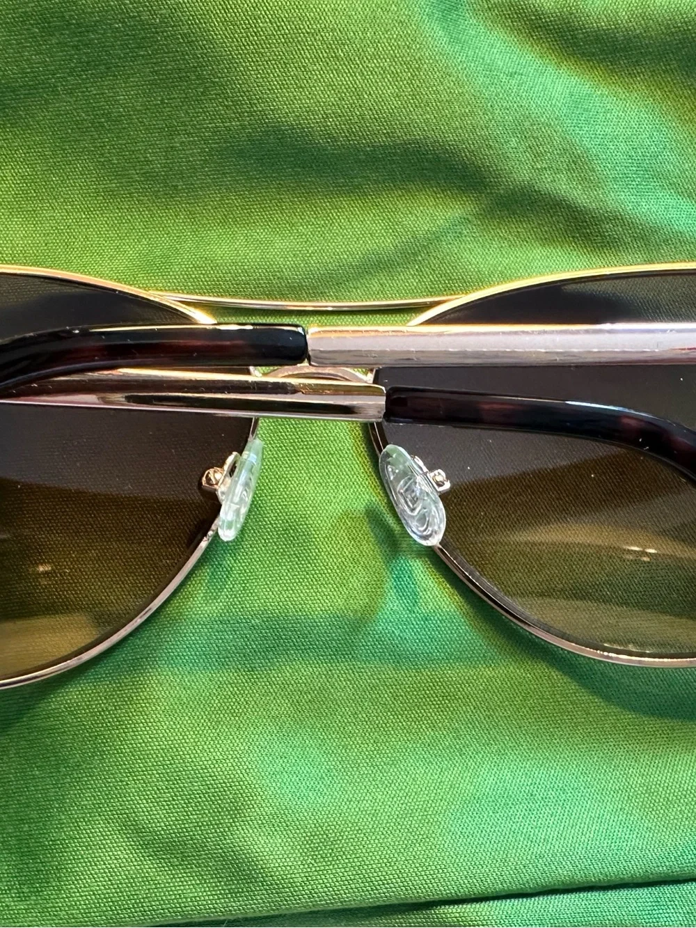 Kate Spade Rose Gold Aviator Sunglasses with Brown Lenses